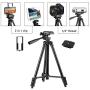 PEYOU Compatible for iPad iPhone Tripod, 50" Lightweight Aluminum Phone Camera Tablet Tripod + Wireless Remote + Universal 2 in 1 Mount Holder for Smartphone (Width 2.2-3.3"),Tablet (Width 4.3-7.3")