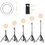 8 Inches Selfie Ring Light with Stick Tripod Stand and Phone Holder for Live Stream, Makeup, Dimmable Led Camera Beauty Ringlight for YouTube Video Photography Compatible with iPhone or Android