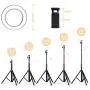 8 Inches Selfie Ring Light with Stick Tripod Stand and Phone Holder for Live Stream, Makeup, Dimmable Led Camera Beauty Ringlight for YouTube Video Photography Compatible with iPhone or Android 8 Inches Selfie Ring Light with Stick Tripod Stand and Phone Holder for Live Stream, Makeup, Dimmable Led Camera Beauty Ringlight for YouTube Video Photography Compatible with iPhone or Android