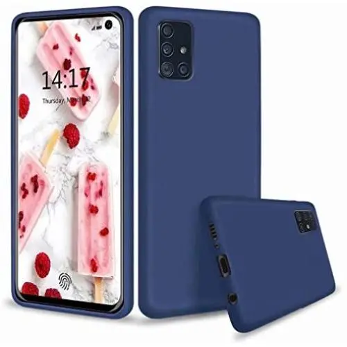 Qsdd Replacement for Samsung Galaxy A51 Liquid Silicone Phone Case+1(Screen Protector) Soft Ultra Thin Anti Scratch Anti-Fingerprint Anti-Fall Shockproof Phone Shell-Blue Qsdd Replacement for Samsung Galaxy A51 Liquid Silicone Phone Case+1(Screen Protector) Soft Ultra Thin Anti Scratch Anti-Fingerprint Anti-Fall Shockproof Phone Shell-Blue