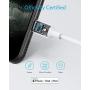 USB C to Lightning Cable (3 ft), Anker Powerline III MFi Certified Fast Charging Lightning Cable for iPhone 11 Pro 11 Pro Max X XS XR Max 8 Airpods Pro, Supports Power Delivery (White)