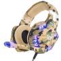 KOTION Each G9000 Gaming Headset for PS4,PC,Xbox One,Professional Noise Lsolation, Over Ear Headphones with Mic,LED Light,Bass Surround,Soft Memory Earmuffs,Gaming Headphones-Camo