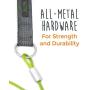Mighty Paw Chew-Proof Dog Leash - Six-Foot Cable Lead, Steel Braided Cord with Padded Handle and Rock Climbers Carabiner