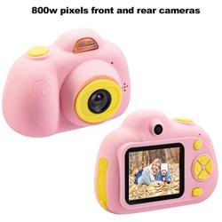 omzer Kids Camera for 4-8 Year Old Girls, Shockproof Cameras Great Mini Child Camcorder for Little Girl with Soft Silicone Shell for Outdoor Play,Pink(16G SD Card Included)