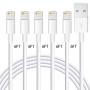 MFi Certified iPhone Charger, 5 Pack 6ft Lightning Charging Cable USB Cable High Speed Cord Compatible with Apple iOS iPhone 11 Pro Max XS XR X 8 7 6S 6 Plus SE 5S 5C 5 iPad MFi Certified iPhone Charger, 5 Pack 6ft Lightning Charging Cable USB Cable High Speed Cord Compatible with Apple iOS iPhone 11 Pro Max XS XR X 8 7 6S 6 Plus SE 5S 5C 5 iPad