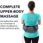 Infinity Corded Neck and Back Massager with Heat (Grey) Quad Rollers, Massage Modes, Optional Heated Massager, Massage Neck, Shoulder and Back, Gifts for Men, Gifts for Women, Birthday Gifts for Women
