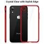 TORRAS Crystal Clear iPhone XR Cases, [10X Anti-Yellowing] [Ultra Thin Slim Fit] Soft Silicone TPU Protective Cover Case for iPhone XR, Red