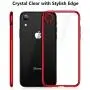 TORRAS Crystal Clear iPhone XR Cases, [10X Anti-Yellowing] [Ultra Thin Slim Fit] Soft Silicone TPU Protective Cover Case for iPhone XR, Red