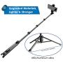 Selfie Stick Tripod, 59.5" Extendable Tripod Stand, Phone Tripod Camera Tripod with Wireless Remote Shutter for iPhone & Android, Heavy Duty Aluminum, Vlogging/Streaming/Photography/Recording