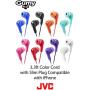 JVC Gumy in Ear Earbud Headphones, Powerful Sound, Comfortable and Secure Fit, Silicone Ear Pieces S/M/L - HAFX7V (Violet)