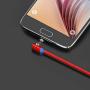 Magnetic Phone Charger Cable， 3 in 1 Cable, (3 Pack，3.3 ft Straight Cable, 3.3 ft L Shape Cable，6.6 ft L Shape Cable) (Red)