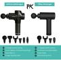 ChampionGun Percussion Massage Gun Deep Tissue Handheld Massager Gun Portable Quiet Muscle Massagers with 6 Massage Head Attachments Electric Body Massager for Muscle Brushless Motor Black
