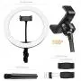 LED Ring Light with Tripod Stand 10" for Video and Makeup Cell Phone Holder Desktop LED Lamp with 3 Light Modes LED Ring Light with Tripod Stand 10" for Video and Makeup Cell Phone Holder Desktop LED Lamp with 3 Light Modes