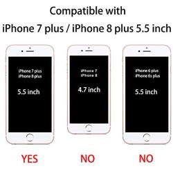 TENOC Phone Case Compatible for Apple iPhone 8 Plus and iPhone 7 Plus 5.5 Inch, Crystal Clear Ultra Slim Cases Soft TPU Cover Full Protective Bumper