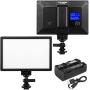 TOAZOE T119S RA CRI95 Super Slim LED Light Panel,3300K-5600K LED Video Light Panel, LCD Display Screen,Color Temperature and Brightness can be Adjusted with NP-F550 Lithium Battery