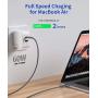USB C to USB C 60W Cable, JSAUX[2-Pack 6.6ft] USB Type C Charger Cord Compatible with Samsung Galaxy S20+ Ultra/Note 10+, MacBook Air/Pro 13, iPad Pro 2020/2018, Google Pixel 2/3/4 XL, etc-Grey
