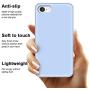 Anuck iPhone SE 2020 Case, iPhone 8 Case, Non-slip Liquid Silicone Gel Rubber Bumper Case Soft Microfiber Lining Hard Shell Shockproof Full-body Protective Case Cover for iPhone 7/8/SE 4.7" Light Blue