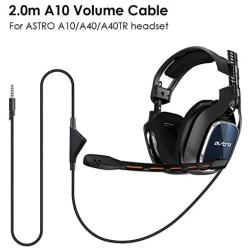 Replacement for Astro 2.0M a10 Volume Control Cable Cord with Inline Volume Control Function, Also Working for Astro a40/a40tr Headset