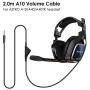 Replacement 2.0M Astro A10 Volume Cable Cord with Volume Control Function Also Works with A40/A40TR Gaming Headsets Xbox one ps4 Controller