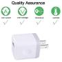 Adaptive Fast Charging Wall Charger Adapter, Charger Heads One-Port USB Plug Charging Block Cube Charger Compatible iPhone Xs/XR/X, 8/7/6, Samsung, Tablet, Moto, Google Pixel, LG, More Cell Phone