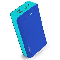 Aduro Portable Charger Power Bank 30,000mAh External Battery Pack Phone Charger for Cell Phones with Dual USB Ports for iPhone, iPad, Samsung Galaxy, Android, and USB Devices (Blue/Light Blue)