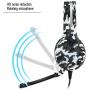 Anksono Stereo Gaming Headset for Playstation 4, Xbox One, Nintendo Switch, 3.5mm Wired Bass Noise Cancelling Headphones with Mic and Volume Control for Laptop PC Mac iPad iPhone Games, White Camo