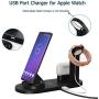 LUKKAHH Wireless Charger, 4 in 1 Wireless Charging Station for Apple Watch and Airpods Pro, Charger Stand for Multiple Devices, Qi Fast Wireless Charging Dock for iPhone 11/11 Pro Max/X/XS/XS/8/8 Plus