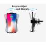 Wireless Gravity Car Charger, 10W Fast Charger Car Mount Phone Holder, Auto Grip Vent & Bracket 2 in 1 for iPhone X/8/8 Plus, Samsung Galaxy S9/S9+/Note 8/S8/S8 Plus/S7/S6 Edge