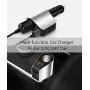 Car Charger Extension Cigarette Lighter Adapter,Socket Splitter with 3 USB and Voltage Meter,Compatible for iPhone 8/7/X/6S/XR,iPad,Samsung Galaxy S9/S8,iPad,GPS,Android Phone (Silver)