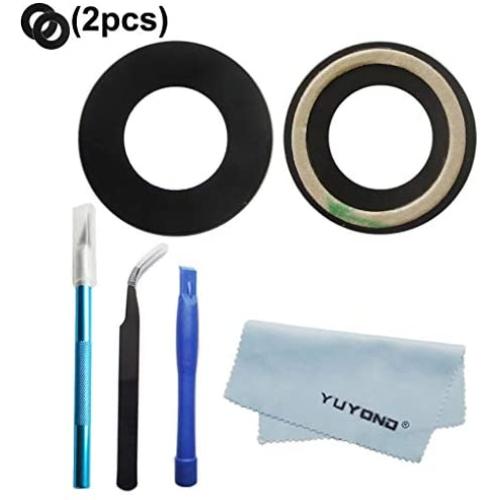 YUYOND OEM Original Rear Camera Glass Lens Replacement for iPhone 11 and iPhone 11 Pro and iPhone 11 Pro Max with Adhesive Pre-Installed (2pcs Fit The Wide Black Border) + Tools Kit