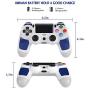 PS4 Controller Wireless Bluetooth Gamepad for Playstation 4 Clickable Touch Panel Joypad – Joystick with Sixaxis,Compatible with All PS4 Models & PC (Blue)