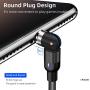[540°Rotation] Magnetic Phone Charger Cable(3-Pack), 3 in 1 Magnetic Charging Cable, Compatible with Mirco USB, Type C Smartphone and iProduct Device