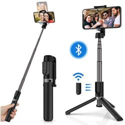 Yoozon Selfie Stick Bluetooth, Extendable Selfie Stick with Wireless Remote and Tripod Stand Selfie Stick for iPhone X/iPhone 8/8 Plus/iPhone 7/iPhone 7 Plus/Galaxy Note 8/S8 /S8 Plus/Google More