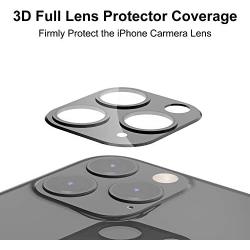 Camera Lens Protector for iPhone 11 Pro/Pro Max,Real Tempered Glass HD Clear Camera Lens Screen Cover Case for iPhone 11 Pro/Pro Max,9H Hardness Anti-Scratch Camera Screen Protective Lens Film (Black)