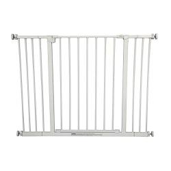 LEMKA Safety Baby Gate,Thru Gate Metal Expandable Pet Safety Gate for Stairs,Doorways with 4" & 6" Extension,Fits Spaces Between 30" to 42" Wide 30" High