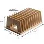 MobileVision Bamboo Device Organizer for Smartphones, Tablets and Laptops, 10 Slots MobileVision Bamboo Device Organizer for Smartphones, Tablets and Laptops, 10 Slots