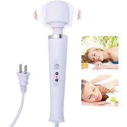 YEVIOR Wired Powerful Handheld Wand Massager with 10 Pulse Settings, Personal Total Body Therapy Massager Wand for Sports Recovery, Muscle Aches, Body Pain (White)