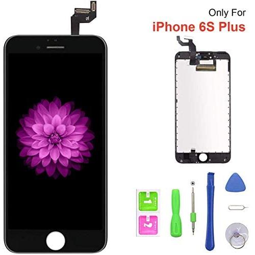 FFtopu Compatible with iPhone 6s Plus Screen Replacement Black, FFtopu LCD Display 3D Touch Screen Digitizer Replacement Frame Cell Assembly Set with Free Repair Tools(5.5")
