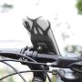 Enrilior GUB P8 Bicycle Silicone Mobile Phone Holder Cellphone Bracket Support for Motorcycle(Black)