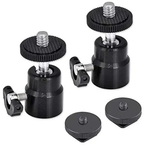 Slow Dolphin 1/4 Inch Hot Shoe Mount with Additional Shoe Adapter Screw for Cameras, Camcorders, Smart Phone, Gopro, LED Video Light, Microphone, Video Monitor (2 Packs) Slow Dolphin 1/4 Inch Hot Shoe Mount with Additional Shoe Adapter Screw for Cameras, Camcorders, Smart Phone, Gopro, LED Video Light, Microphone, Video Monitor (2 Packs)