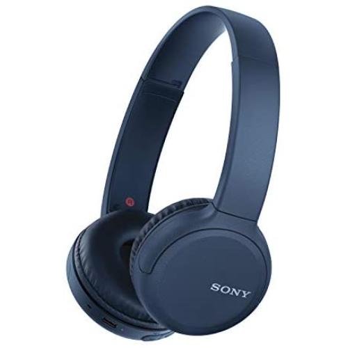 Sony Wireless Headphones WH-CH510: Wireless Bluetooth On-Ear Headset with Mic for phone-call, Blue