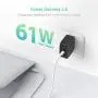 USB C Charger RAVPower 61W PD 3.0 Wall Charger Power Delivery Type C Fast Charger 2 Port Portable Charger for MacBook Pro Dell XPS iPad Pro iPhone 11 Pro Max Pixel 2 XL 3XL Galaxy S10 Nintendo Switch