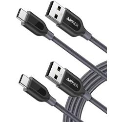 [2-Pack] Anker Powerline+ USB C to USB A Fast Charging Cable, for Samsung Galaxy Note 8 / S8 / S8+ / S9 /S10, Sony XZ, LG V20 / G5 / G6, Xiaomi 5 and More (3ft)