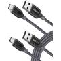 [2-Pack] Anker Powerline+ USB C to USB A Fast Charging Cable, for Samsung Galaxy Note 8 / S8 / S8+ / S9 /S10, Sony XZ, LG V20 / G5 / G6, Xiaomi 5 and More (3ft)