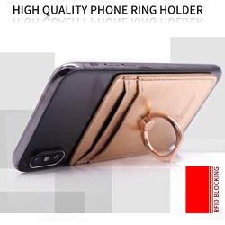 Toydoooco Phone Card Holder Adhesive Wallet Cell Phone Pocket Credit Card ID Case for Back of Phone,3M Sticker, Stick-on,Card Sleeve for iPhone,Samsung, Smartphones (Gold)