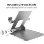 Cell Phone Holder Stand for Desk FLOVEME Aluminum Metal Adjustable Foldable Smartphone Holder Mobile Phone Stand Cradle for Desktop Office Accessories Compatible Size 4-7.9