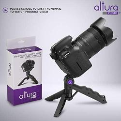 Altura Photo Mini Tripod Tabletop Stand w/Soft Pistol Grip for DSLR, Audio Recorder and Video