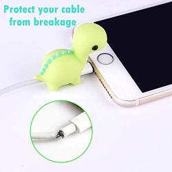 TUPARKA 18 Pcs Cable Protector for iPhone/ipad USB Cable, Plastic Cable Protectors Cute Fish Dinosaur Animals Charging Cable Saver, Phone Accessory Pr