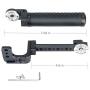 NICEYRIG Handle Grip Kit for DJI Ronin SC/S Gimbal, Leather Handgrip with Rosette Extension Bracket Holder - 332