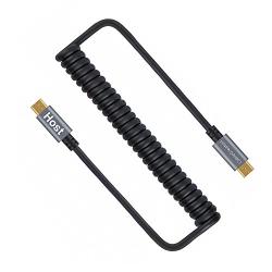 CableCreation Micro USB to Micro USB Cable, (0.56ft to 4ft) Coiled Micro USB OTG Cable with Gold Plated Connector Aluminium Shell Compatible for Smart Phones, Tablets, DJI Remote and More, Black